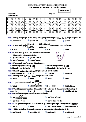 Kiểm tra 1 tiết  Đại số 10- Chương I, II - Mã đề thi 21